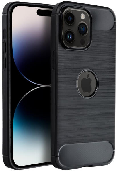 Apple iPhone 14 Carbon Logo case black