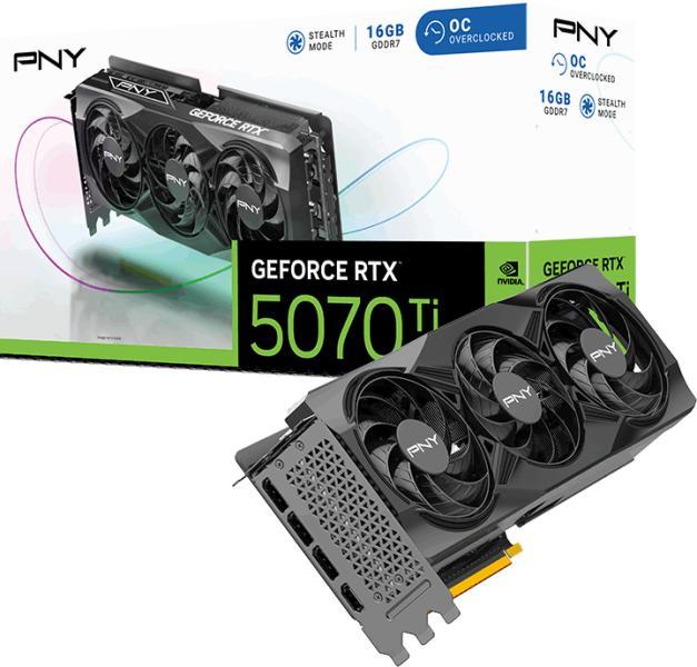 PNY GeForce RTX 5070 Ti OC 16GB GDDR7 256bit (VCG5070T16TFXPB1-O PNY GeForce RTX 5070 Ti OC 16GB GDDR7 256bit (VCG5070T16TFXPB1-O