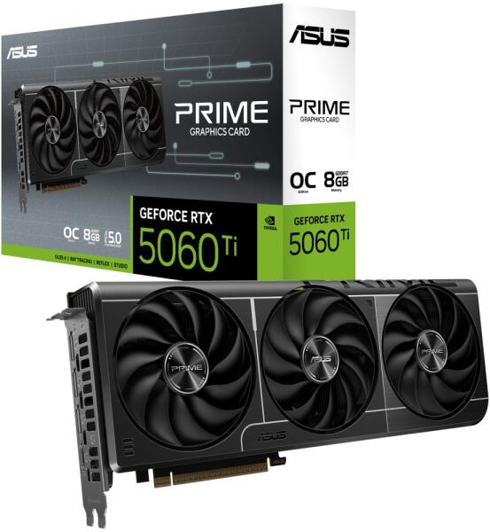 新品ASUS NVIDIA GeForce RTX 5060 Ti 16G ASUS GeForce RTX 5060 Ti PRIME OC 16GB GDDR7 128bit (PRIME