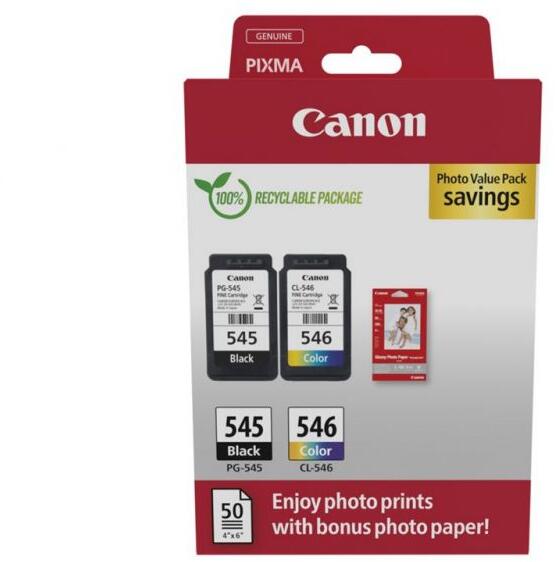 Canon PG-545/CL-546 + Photo Paper Multipack (8287B008) Cartus