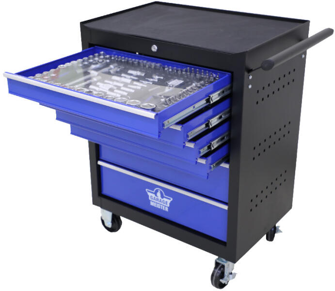 Garage Meister Banc de scule cu 6 sertare, echipat cu 415 piese
