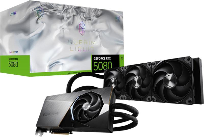 MSI GeForce RTX 5080 SUPRIM LIQUID SOC 16GB GDDR7 256bit Placa