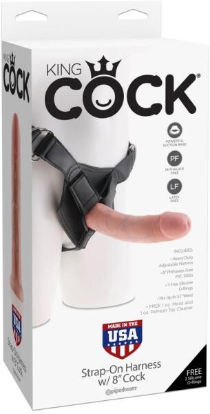 King Cock - Strap on Harness with 8