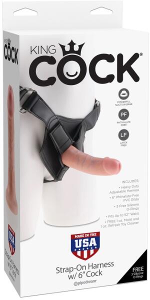 King Cock - Strap-on Harness with 6