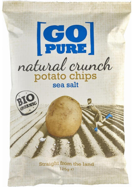 GoPure Chipsuri din cartofi cu sare coapte manual, 125 g (Chips, snack ...