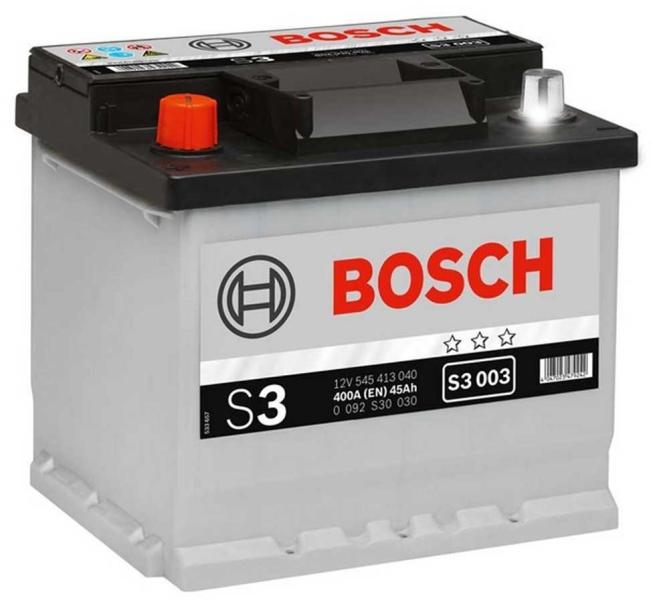 Bosch S3 45Ah 400A left+ (0092S30030) vásárlás, Autó akkumulátor bolt árak,  akciók, autóakku árösszehasonlító
