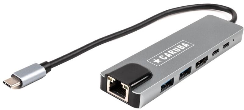 Cusb Type Caruba CUSB 9, Hub USB-C 6-in-1, 2x USB A (3.0, 2.0) + 1x HDMI 4K/30Hz ...