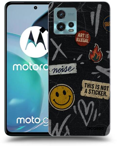 Picasee Husă neagră din silicon pentru Motorola Moto G72 - STICKERS x ...
