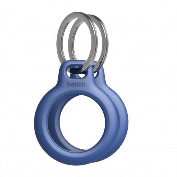 Secure Holder with Key Ring for AirTag - 2 pack blue MSC002BTBL
