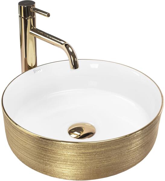 Sami 36 cm white/brush gold (REA-U6630)