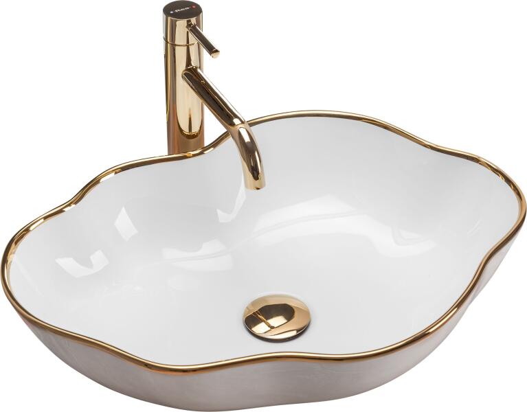 Pearl 51,5x37,5 cm white/gold (REA-U0696)
