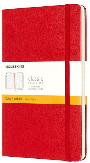 QP060R L keményfedeles piros vonalas notesz (7490134004)