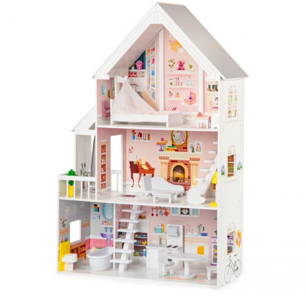 XXL Pudrowa Mansion fa babaház, 3 emeletes (4127)