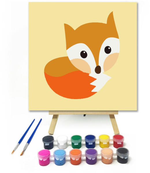 Kis Roka Vásárlás: Kis Róka - gyerek számfestő készlet - 20×20 cm (Keretre ...