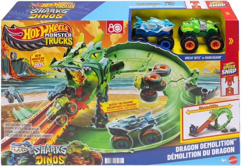 Hot Wheels - Monster Trucks Sárkányfutam pályaszett (JFR06)