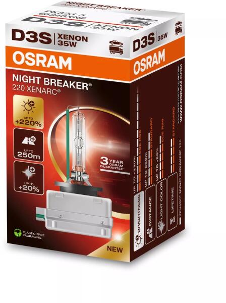 OSRAM D3S NIGHT BREAKER 220 XENARC x2 (66340XN2-2HB) (Bec auto