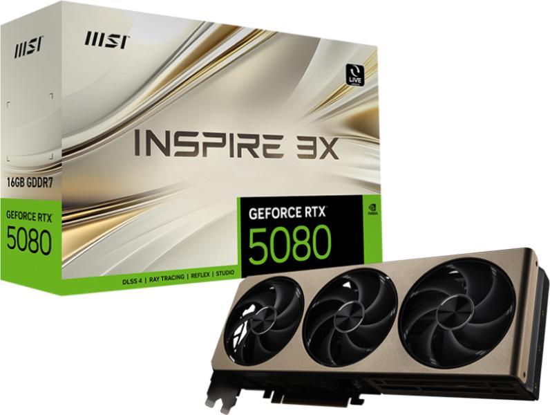 MSI GeForce RTX 5080 INSPIRE 3X 16GB GDDR7 256bit Placa video