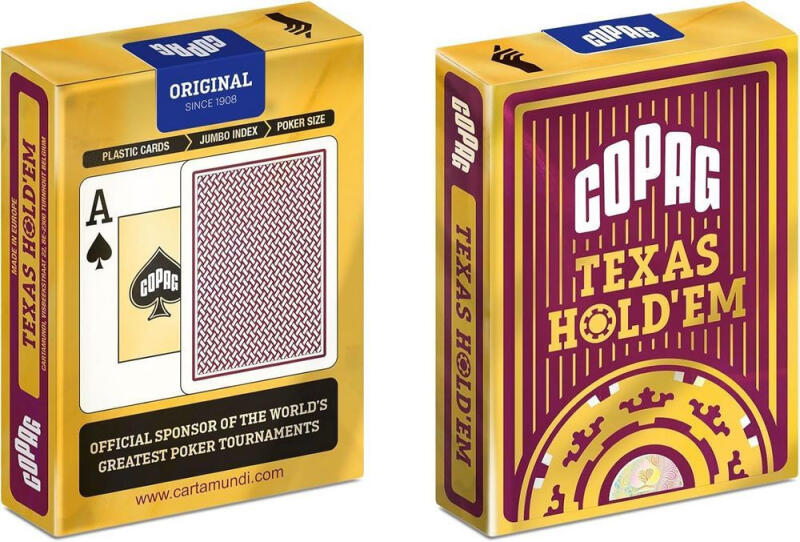Mazzo Carte Da Poker COPAG Texas Hold'em &ndash; 100% Plastica, Indice Nero, Casin&ograve;, Argento