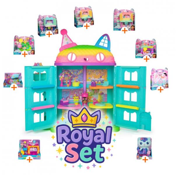 Gabby’s Dollhouse Set regal: Casa magică a lui Gabby din film cu 9 ...