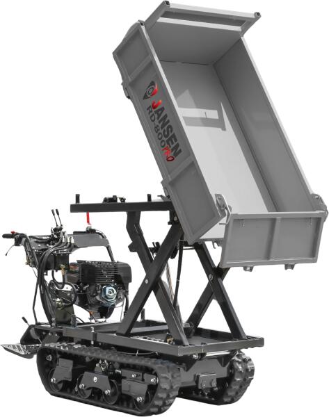 Jansen Transportor dumper senilat 15 CP, 800kg, basculare hidraulica ...