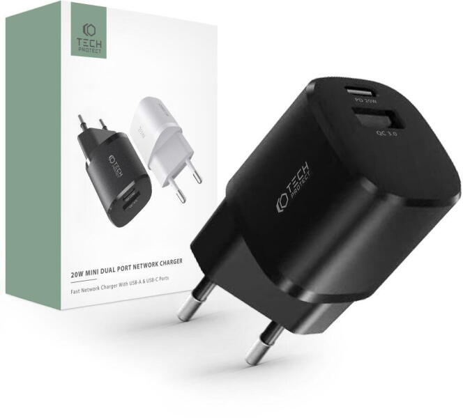 C20W 1xUSB-C + 1xUSB-A Black (9490713927373)
