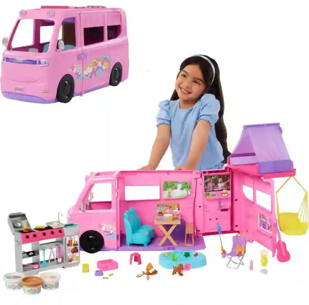 Barbie álom lakóautó 60+ kiegészítővel (HRJ78)