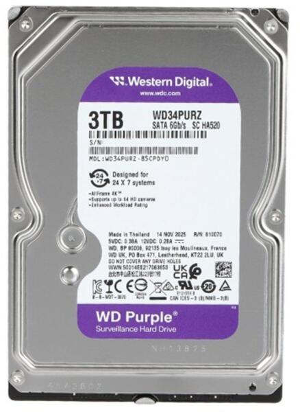 Western Digital WD Purple 3TB WD34PURZ (Hard Disk) - Preturi