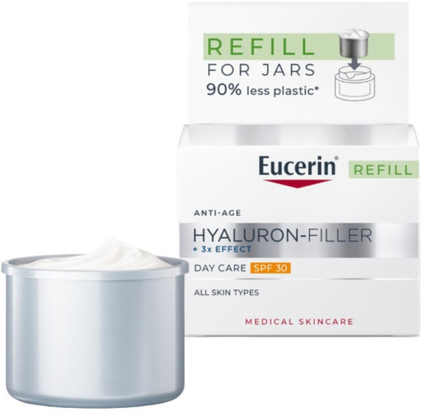 Hyaluron-Filler ráncfeltöltő nappali arckrém SPF30 öko-utántöltő 50 ml