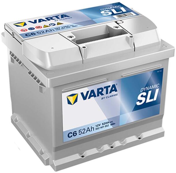 C6 Dynamic SLI 52Ah EN 520A right+ (552 401 052 K262)