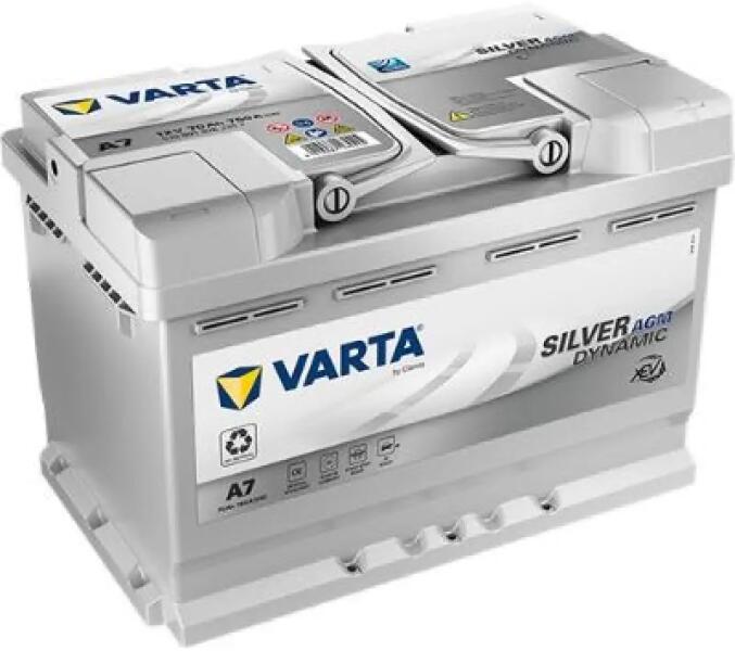 VARTA A7 Silver Dynamic AGM 70Ah 760A right+ (570 901 076 J382