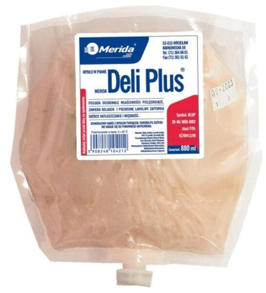 Deli Plus habszappan utántöltő banán illattal 880 ml