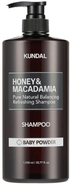 Honey&Macadamia Baby Powder természetes sampon száraz és sérült hajra 500 ml