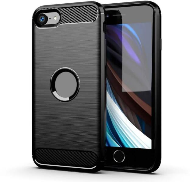 Apple iPhone SE 2020/SE 2022 Carbon Logo case black (PT-5977)