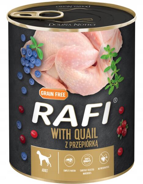 RAFI Adult konzerv- fürj vörös- és kék áfonyával 800g