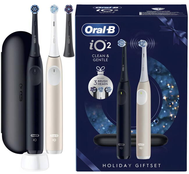 Oral-B iO Series 2 Duo Night Black & Calm Pink Xmas set elektromos ...