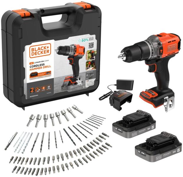 Black & Decker BCD383D2XKA-QW (Masina de gaurit si insurubat