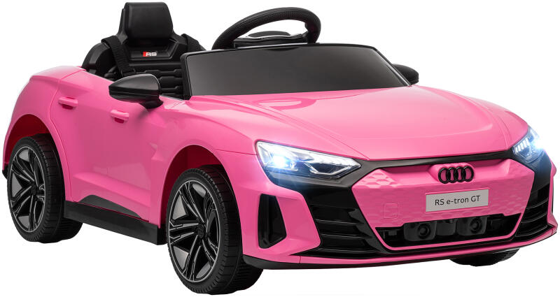 Poze Audi Roz HomCom Mașină Electrică pentru Copii de 5 Ani cu Licență Audi cu ...