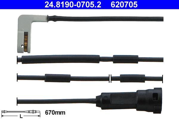 ATE Senzor de avertizare, uzura placute de frana ATE 24.8190-0705.2 (24 ...
