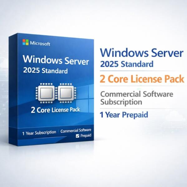 Microsoft Windows Server 2025 Standard, 2 Core License Pack ...