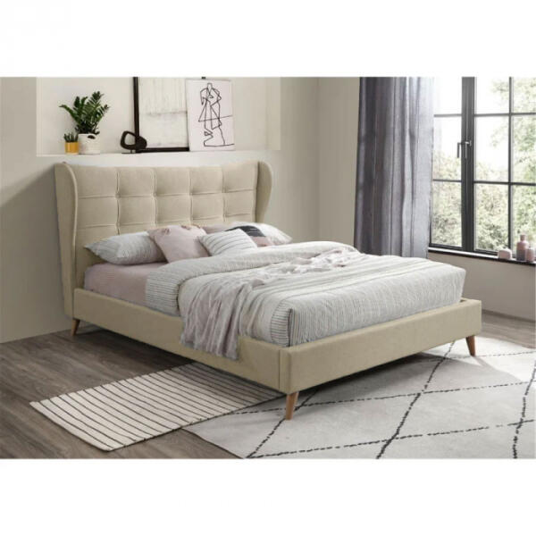 Limitator Rama Pat Pat Almera 180x200 cm Tapitat Catifea Gri Somiera Inclusa (cod ML 2227 ...