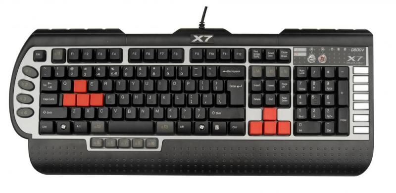 A4Tech XGame X7-G800V US (A4TKLA40584) - Цени, евтини оферти за Клавиатури  A4Tech XGame X7-G800V US (A4TKLA40584)
