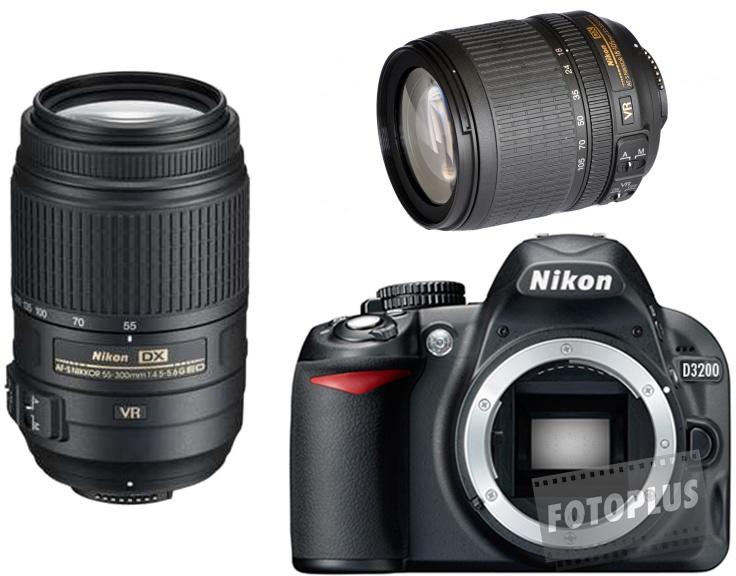 Nikon D3200 + 18-55mm VR + 55-300mm VR (VBA330K004) - Árukereső.hu