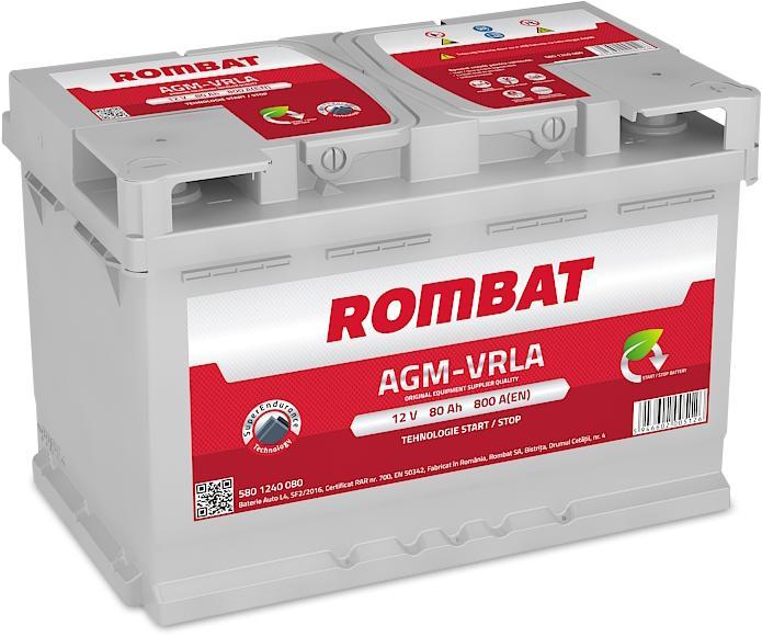 ROMBAT AGM VRLA 80Ah 800A (Acumulator auto) - Preturi