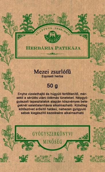 Vásárlás: Herbária Mezei Zsúrló Tea 50 g Tea, gyógytea árak  összehasonlítása, MezeiZsúrlóTea50g boltok