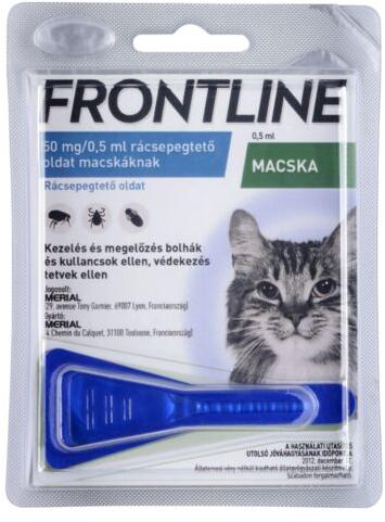 Vásárlás: Frontline Spot On 0.5ml Élősködők elleni készítmény macskáknak  árak összehasonlítása, Spot On 0 5 ml boltok