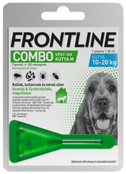 Vásárlás: Frontline Combo Spot On M 10-20 kg 1,34 ml Élősködők elleni  készítmény kutyáknak árak összehasonlítása, Combo Spot On M 10 20 kg 1 34  ml boltok