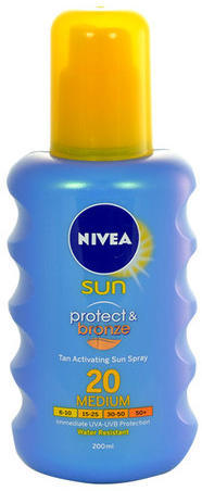 Vásárlás: Nivea Protect&Bronze napozó spray SPF 20 200ml Naptej, napolaj  árak összehasonlítása, Protect Bronze napozó spray SPF 20 200 ml boltok