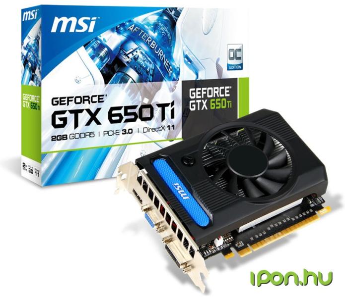 Vásárlás: MSI GeForce GTX 650 Ti OC 2GB GDDR5 128bit (N650TI-2GD5/OC)  Videokártya - Árukereső.hu