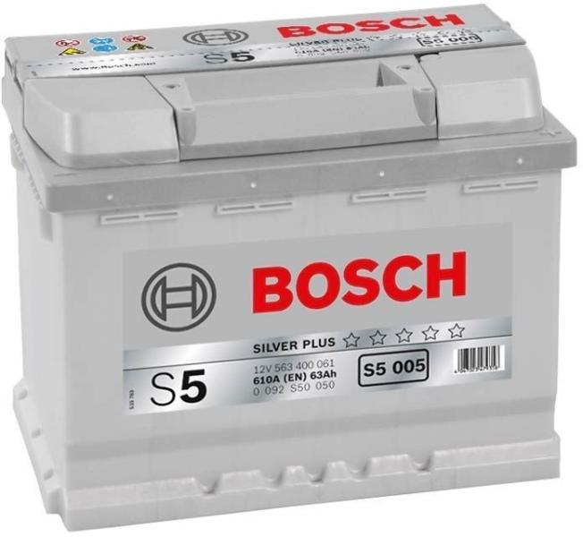 Bosch S5 12V 63Ah 610A right+ (0092S50050) vásárlás, Autó akkumulátor bolt  árak, akciók, autóakku árösszehasonlító