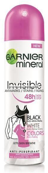 Mineral Invisible Black White Colors deo spray 150 ml